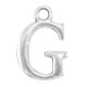 DQ metalen letter bedel G Antiek zilver